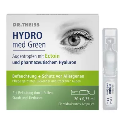 Theiss Hydro med Green očné kvapky jednodávkové ampulky, 20x0,35 ml Theiss Hydro med Green očné kvapky jednodávkové ampulky, 20x0,35 ml