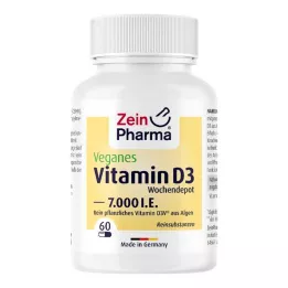 VEGANE Vitamín D3 7000 I.U. týždenné depotné kapsuly, 60 ks