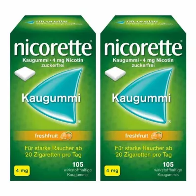 NICORETTE Žuvačky 4 mg freshfruit, 210 ks