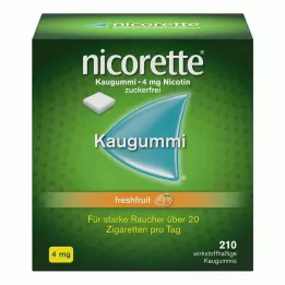 NICORETTE Žuvačky 4 mg freshfruit, 210 ks