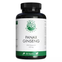 GREEN NATURALS Panax Ginseng vysoké dávky vegánskych kapsúl, 180 kapsúl