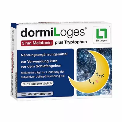 DORMILOGES 3 mg melatonín plus tryptofán filmom obalené tablety, 60 ks