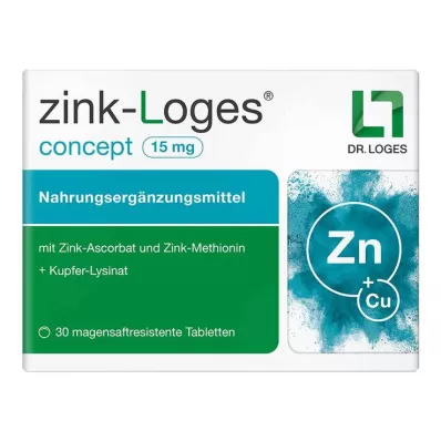 Zinc-Loges concept 15 mg gastrorezistentné tablety, 30 ks Zinc-Loges concept 15 mg gastrorezistentné tablety, 30 ks