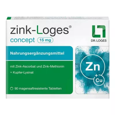 Zinc-Loges concept 15 mg enterosolventné tablety, 90 ks Zinc-Loges concept 15 mg enterosolventné tablety, 90 ks