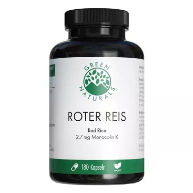 Green Naturals červená ryža Monacolin K vegánske kapsuly, 180 ks