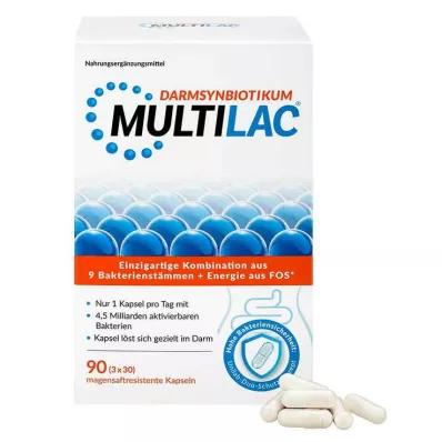 Multilac Synbiotic gastrorezistentné kapsuly, 3x30 ks Multilac Synbiotic gastrorezistentné kapsuly, 3x30 ks