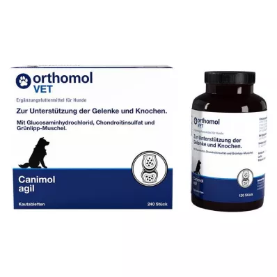 ORTHOMOL VET Canimol agil žuvacie tablety pre psov, 240 ks